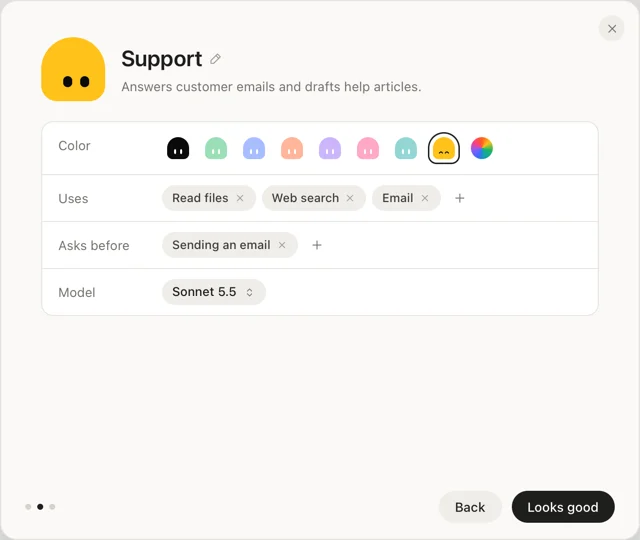 A new Pudd called Support: color, tools and what it asks before